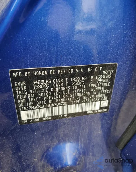 2018 Honda Fit Lx z USA, uszkodzony, nr VIN 3HGGK5H46JM704720